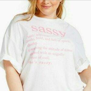 'Sassy' Graphic-Print Tee 1X